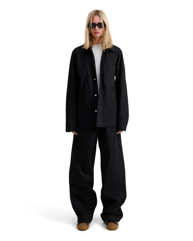 ALIS BAM WIDE FIT JEANS W/ EMBROIDERY Jeans Solid Black