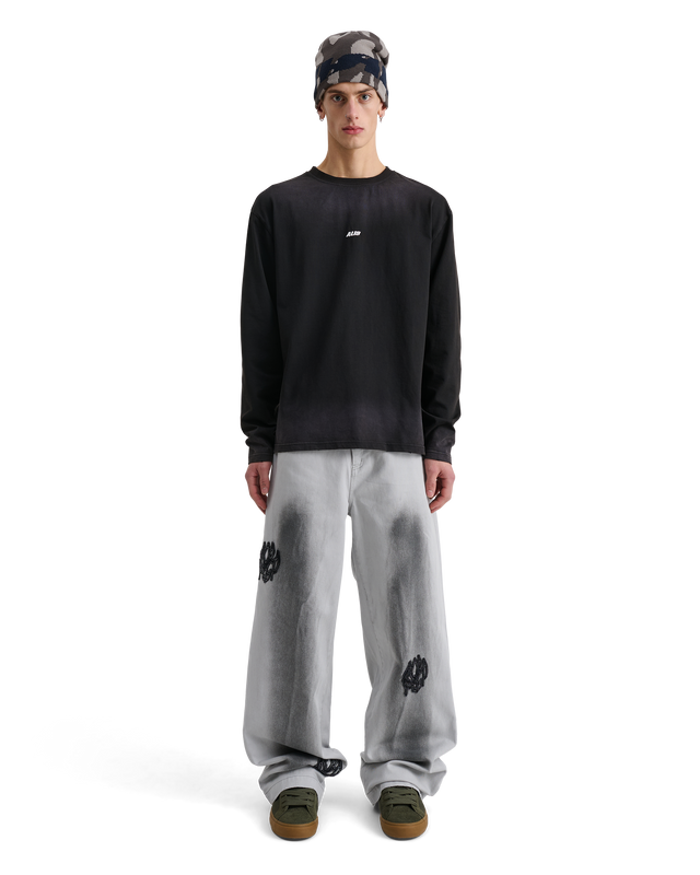 ALIS BAM WIDE FIT JEANS W/ LOTUS PATCHES Jeans Harbor Grey + Spray