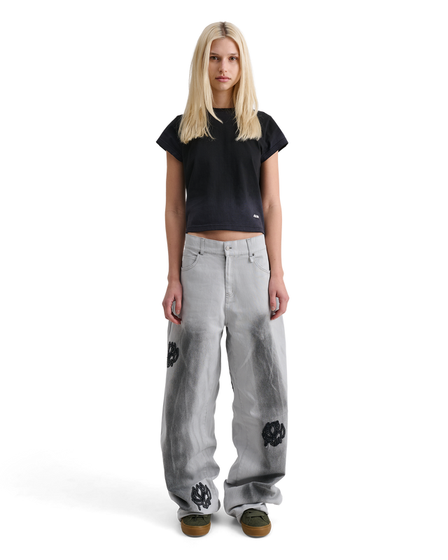 ALIS BAM WIDE FIT JEANS W/ LOTUS PATCHES Jeans Harbor Grey + Spray