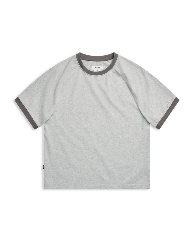 ALIS DONNE RAGLANG TEE W. WITH EMBROIDERY T-shirt Grey Melange