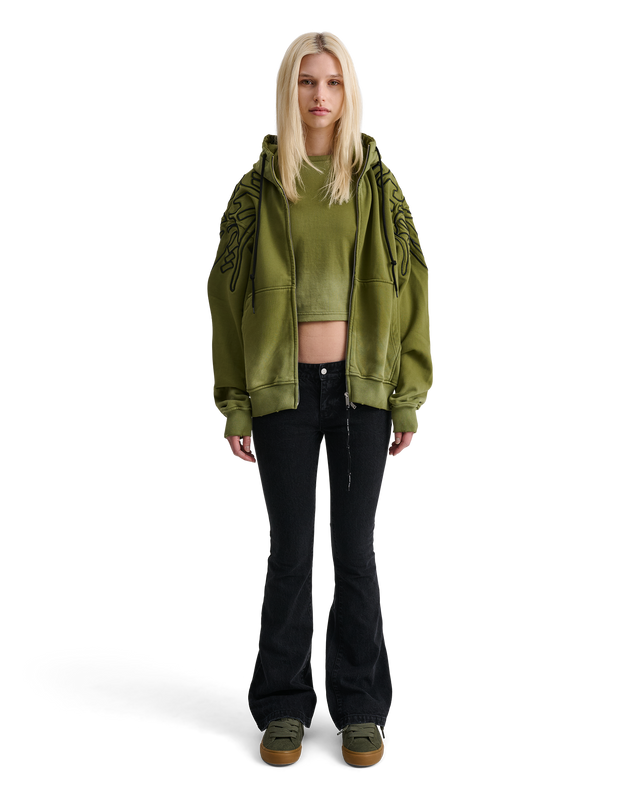 ALIS GYLL HOODIE W/ ZIPPER & EMBROIDERY Hoodie