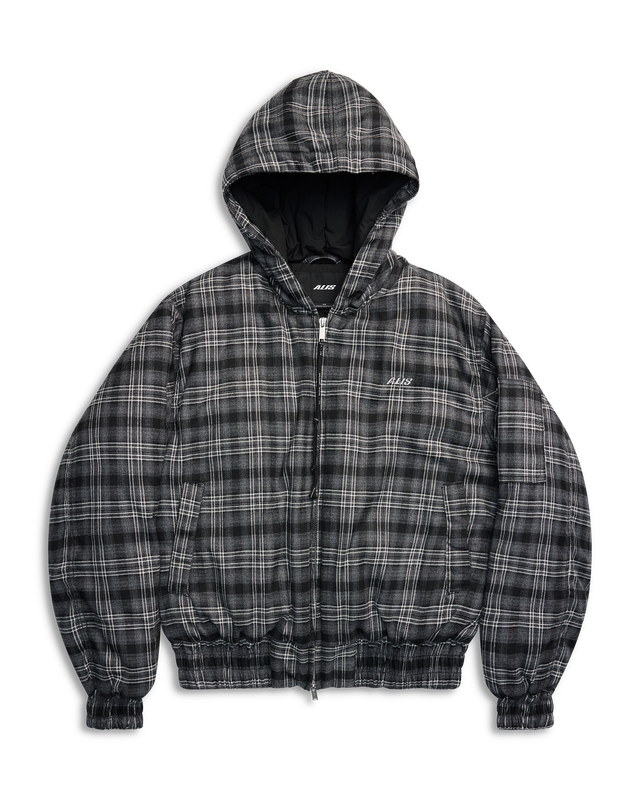 ALIS HOIY OVERSIZED BOMBER JACKET Jacket GREY:BLACK TARTAN