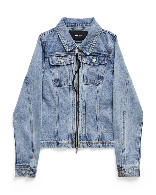 ALIS JENN SHORT FITTED DENIM JACKET Jacket