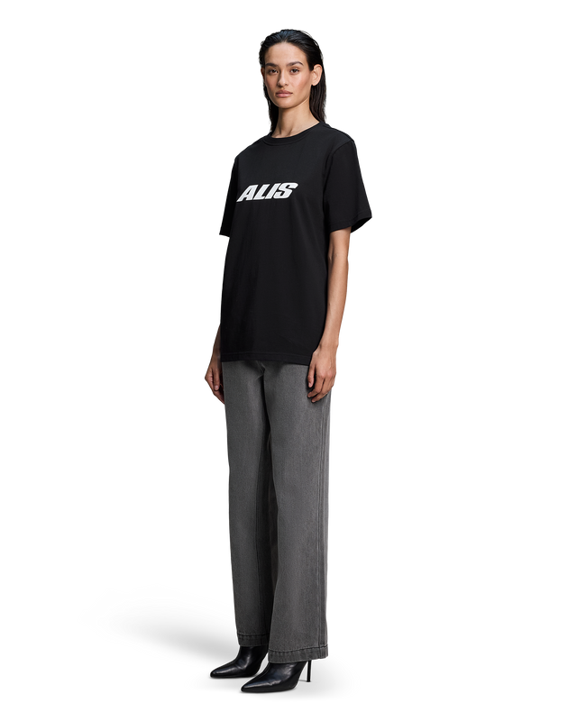 ALIS JERON ESSENTIAL T-SHIRT W/ CHEST LOGO T-shirt Solid Black