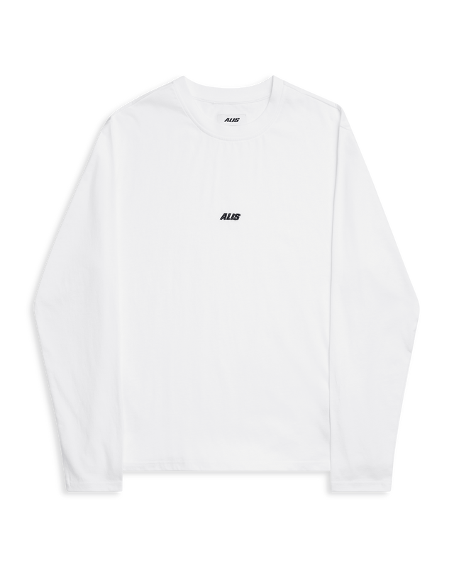 ALIS JOSHUA LONG SLEEVE W/ LOGO L/S Jersey Solid White
