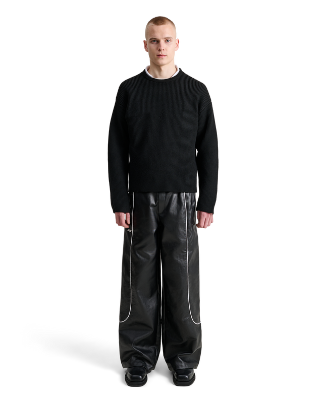 ALIS LEDLEY RIB KNITTED PULL OVER Knitwear Solid Black