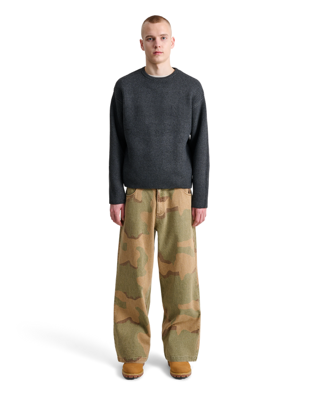 ALIS LEDLEY RIB KNITTED PULL OVER Knitwear DARK GREY
