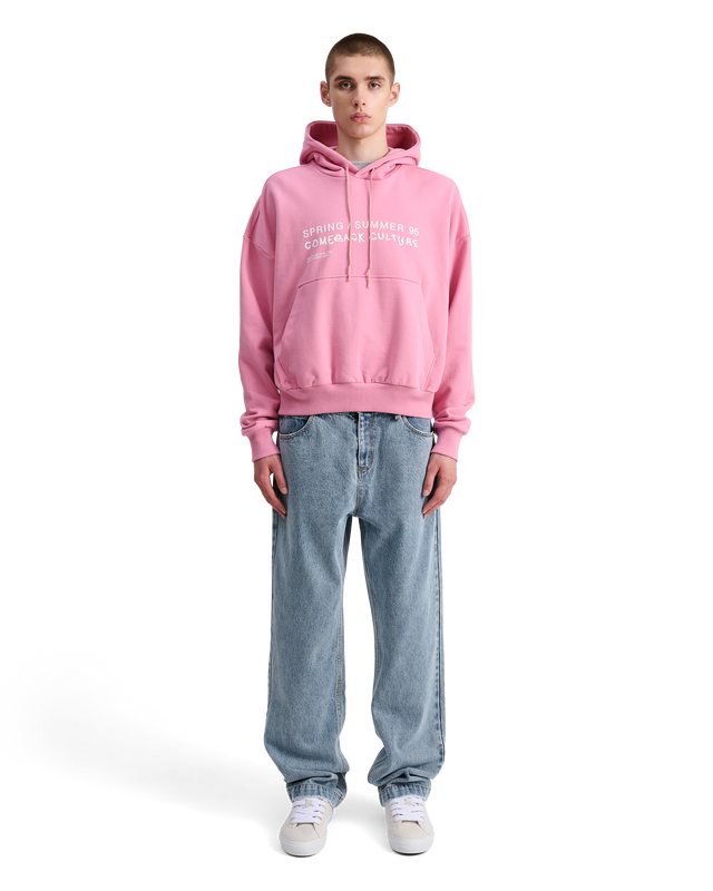 ALIS MALTO CROPPED HOODIE W/ PRINT Hoodie Solid Pink