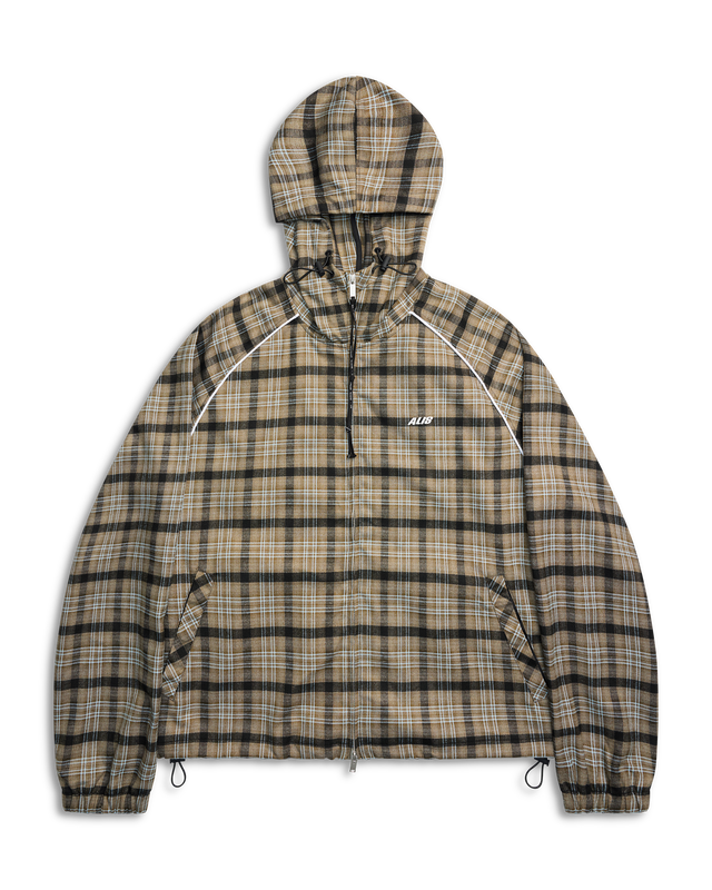ALIS ORBY HOODED JACKET Jacket SAND:BLUE TARTAN