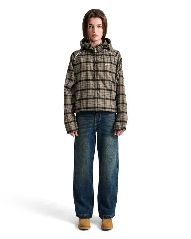 ALIS ORBY HOODED JACKET Jacket SAND:BLUE TARTAN