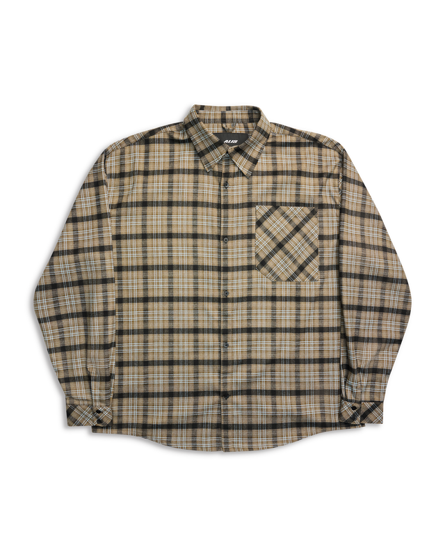 ALIS SYRIL LONG SLEEVED OVERSIZED SHIRT Shirt SAND:BLUE TARTAN