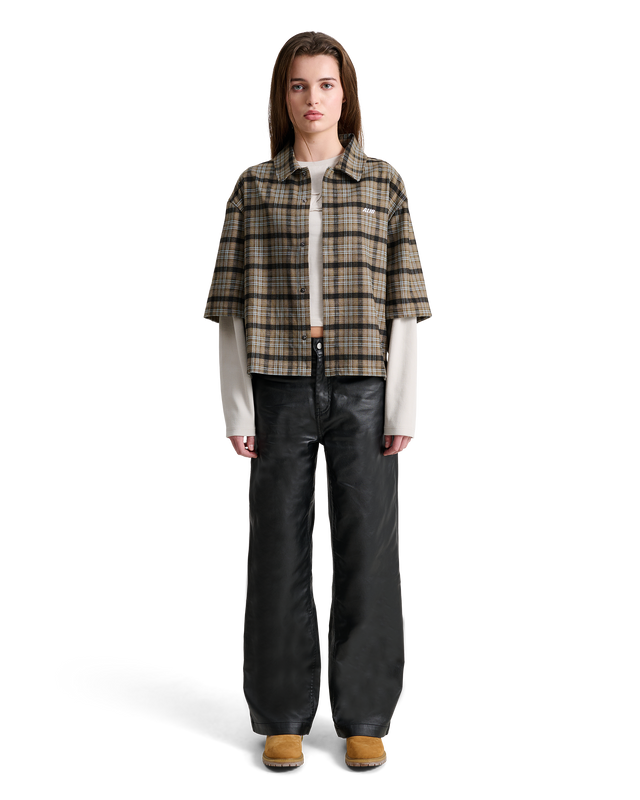 ALIS TODY DOUBLE LAYERED SHIRT L/S Jersey SAND:BLUE TARTAN