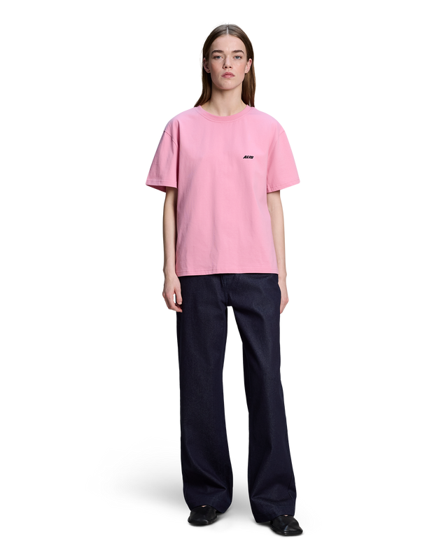ALIS TOREY CROPPED T-SHIRT W/ LOGO T-shirt Solid Pink