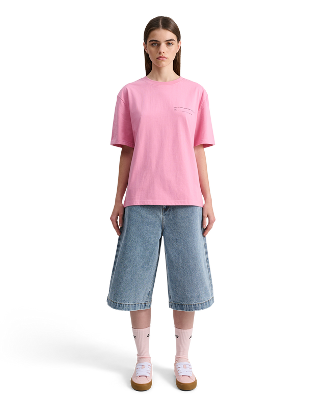 ALIS TOREY CROPPED T-SHIRT W/ PRINT T-shirt Solid Pink